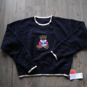 Cider Teddy Bear Sweater Girls 16 Womens XS New With Tags